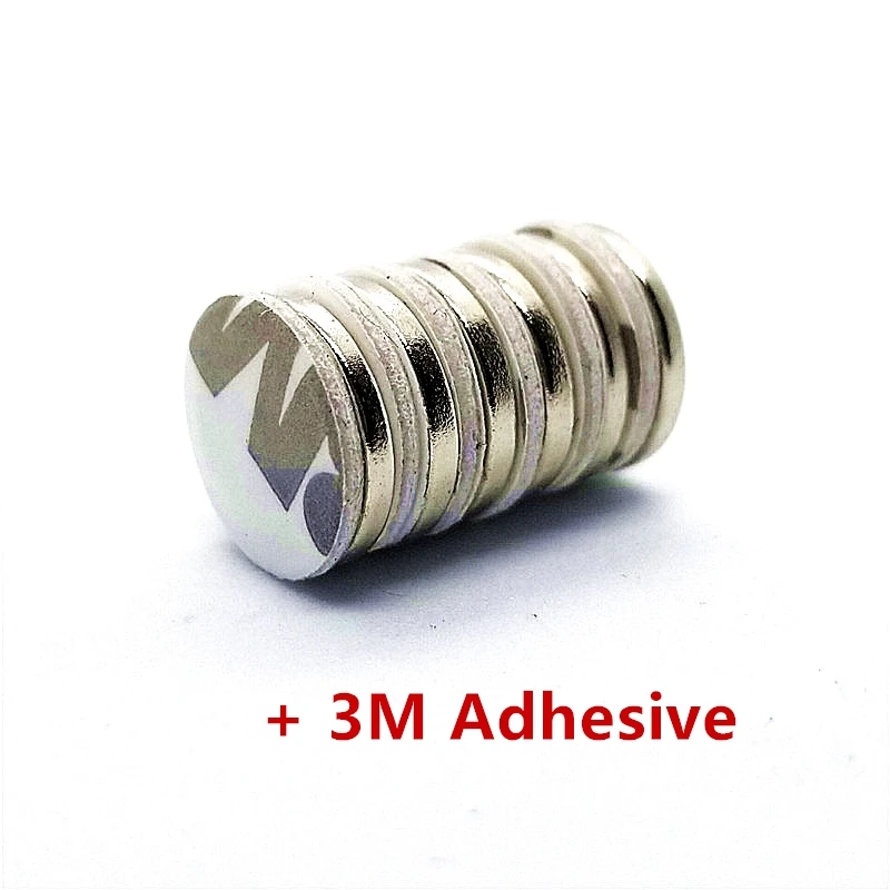 10PCS LEDERE 10 шт 10x1,5 мм неодимовый магнит редкоземельный с 3 м клейкие перманентные магниты для художественного ремесла 10*1,5 мм - Цвет: 10PCS