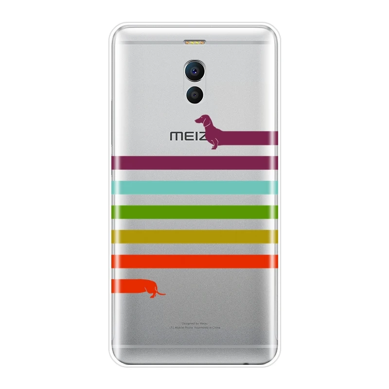 Чехол для телефона из ТПУ с изображением таксы собаки и сердца Meizu M2 M3 M3S M5 M5C M5S M6 M6S