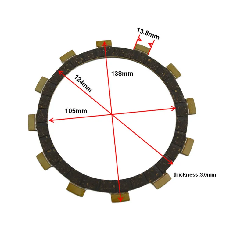 Детали для двигателя мотоцикла комплект фрикционных пластин сцепления Yamaha XT250 XT