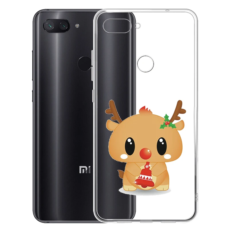 На новый год Рождеством чехол для Xiaomi Mi 8 Lite 6 26 &quotтонкий мягкий силиконовый