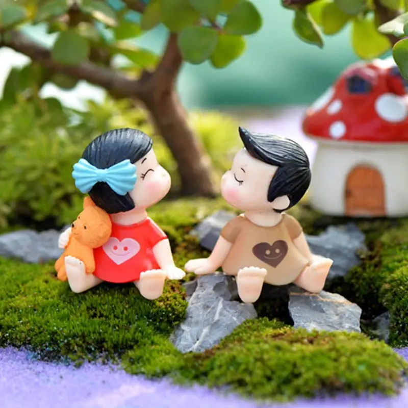 Отточить декорации милые влюбленные парные фигурки миниатюрные Сказочный