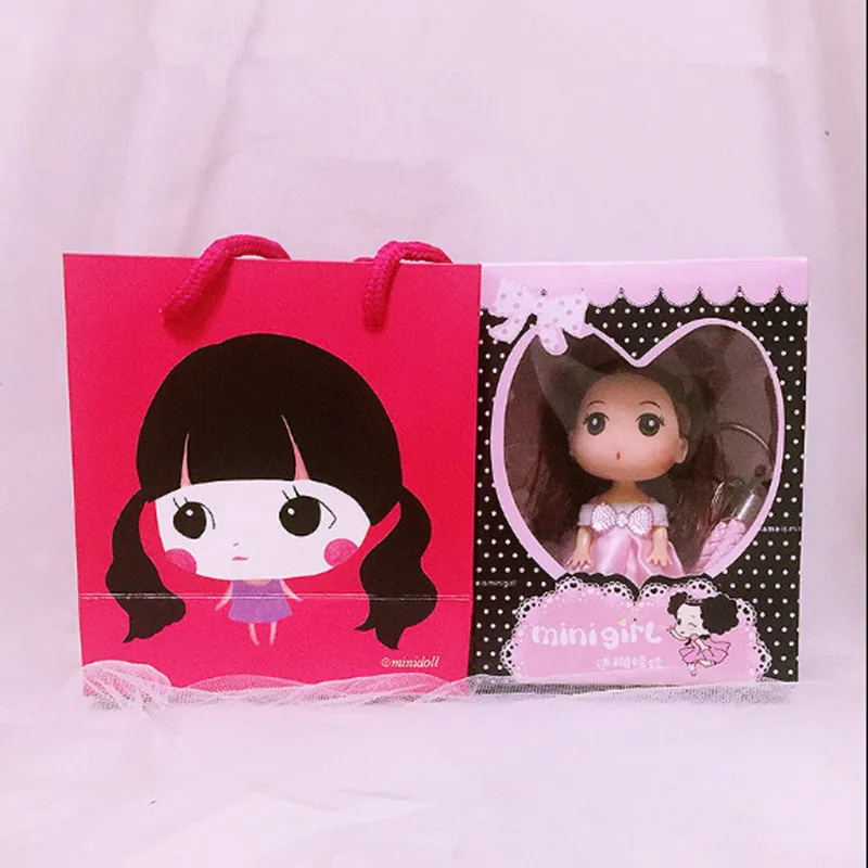 12cm Mini Cute Dolls Children's Princess Satchel Pendant Lovely Packing Beautiful Key Buckle Little Gifts for Gril | Игрушки и хобби