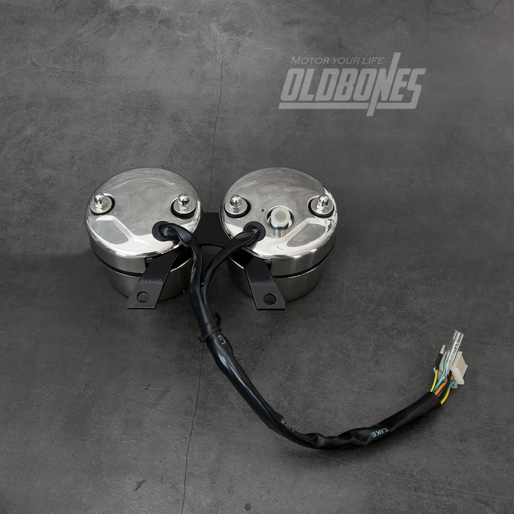 OLDBONES Кафе Racer Универсальный ретро мотоцикл механический одометр Высокое качество спидометр и двигатель скорость инструмент