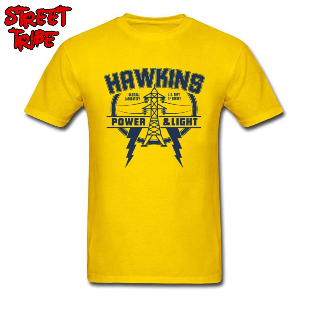 Белая футболка Мужская с надписью странные вещи футболки Hawkins Power & светильник Eleven