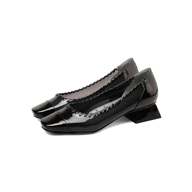 Женские туфли-лодочки из лакированной кожи большие размеры до 43 | Обувь