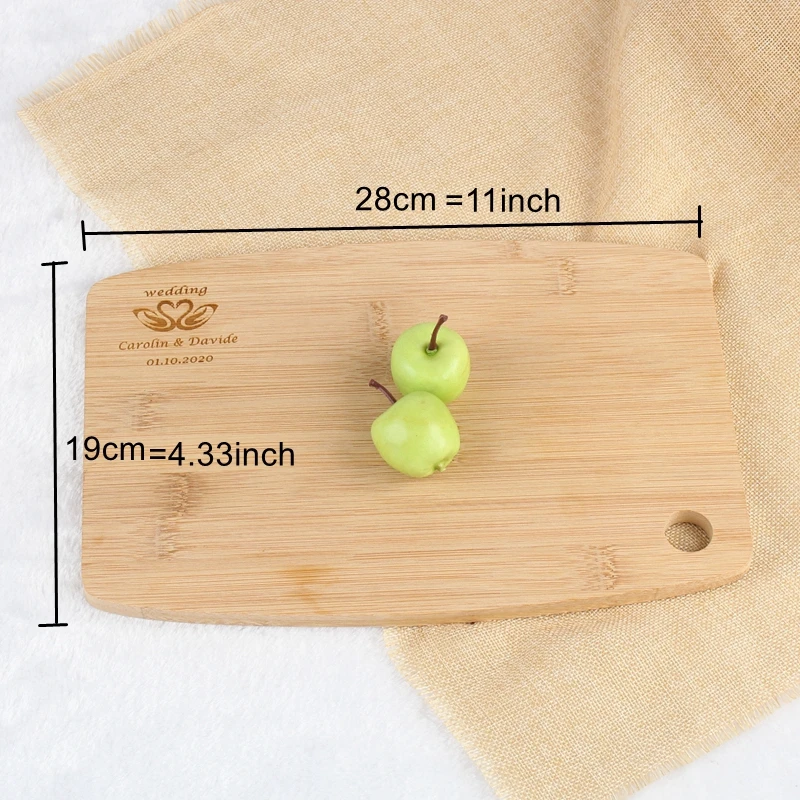 Personalized name date Custom Engraved Bamboo Fruits Board Wood chopping cutting board Kitchen wedding favors and gifts | Дом и сад