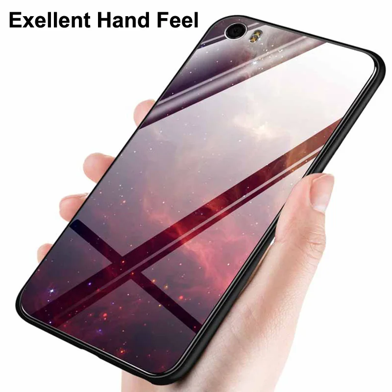 5.15&quot For xiaomi mi 5 case Starry sky tempered Glass + TPU Edge Hard Back Cover M5 M glass mi5 phone shell | Мобильные телефоны