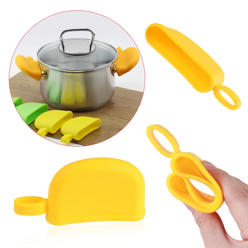 1 шт. Силиконовая Термостойкая Нескользящая крышка держатель ручки кастрюли