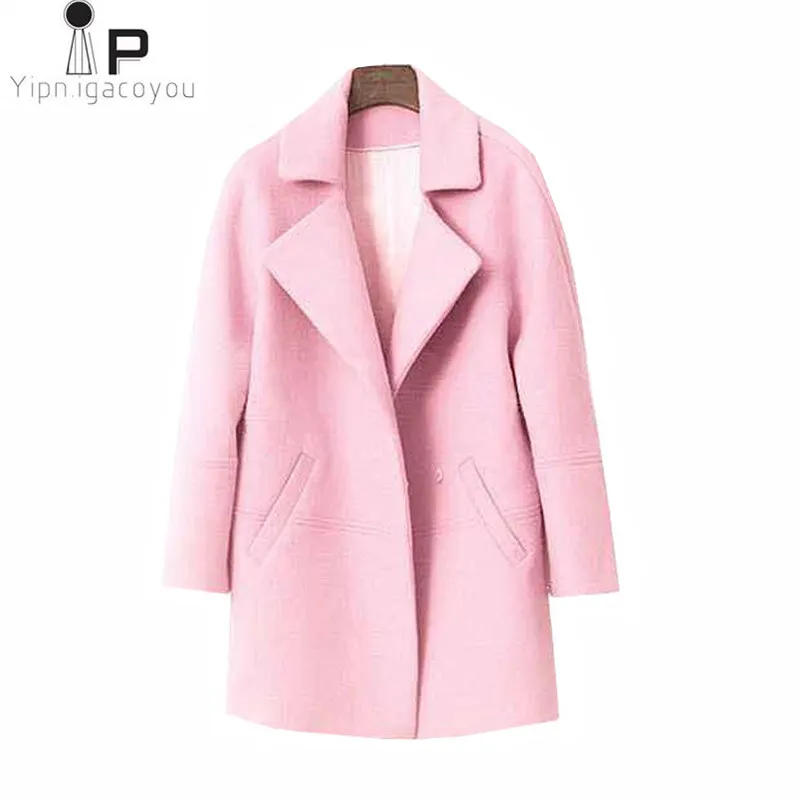 Высокое качество длинная теплая куртка из искусственной шерсти Женское пальто