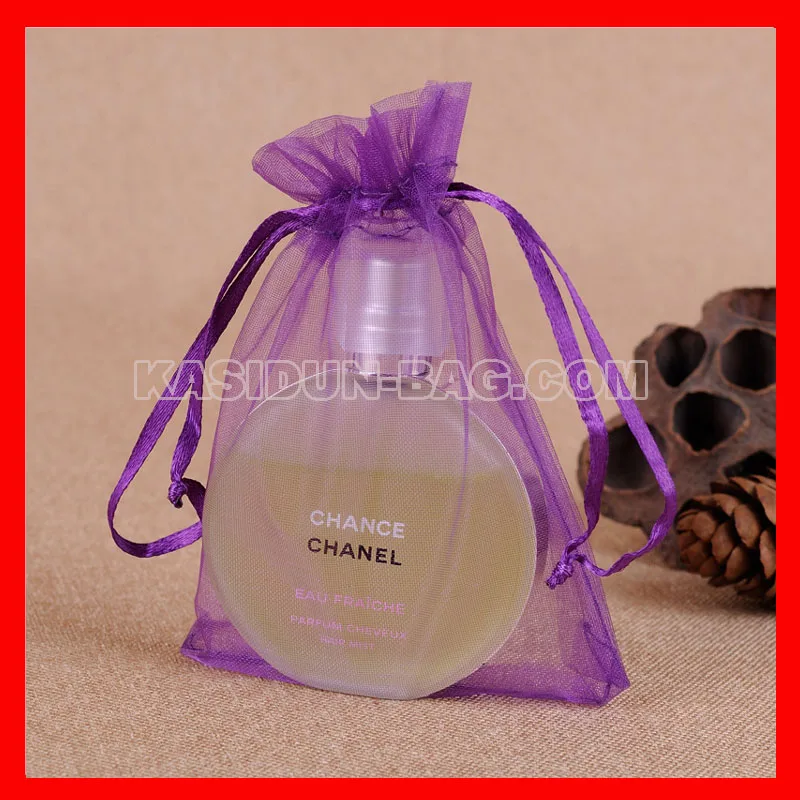 (500pcs/lot) 4 sizes available wholesale QUALITY purple organza gift drawstring bag