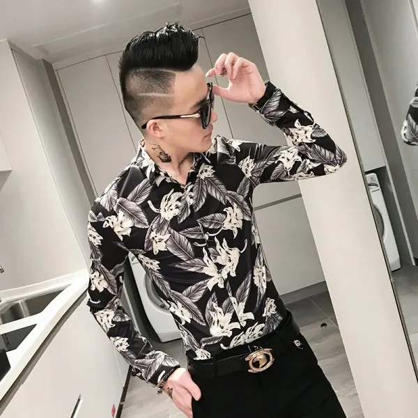 Черный Высокое качество осень мужская рубашка мода Slim Fit Британский Стиль повседневные мужские рубашки с длинным рукавом деловые рабочие рубашки платье для мужчин s - Цвет: Черный