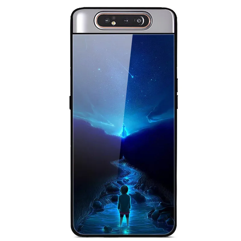 6," чехол для samsung A80, чехол A 80, роскошная задняя крышка из закаленного стекла для samsung Galaxy A80 A90 A 90, чехол, мягкий ТПУ бампер, рамка - Цвет: as photo 25