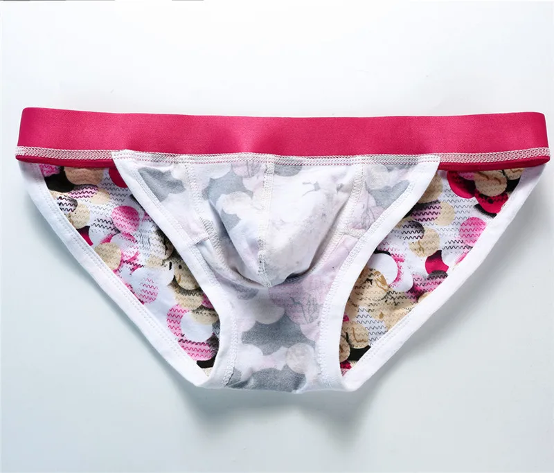 3PCS Men Underwear Cotton Briefs Floral Printing Mens Calzoncillos Sexy Panties Jockstrap Cueca Masculina Briefs Underpants