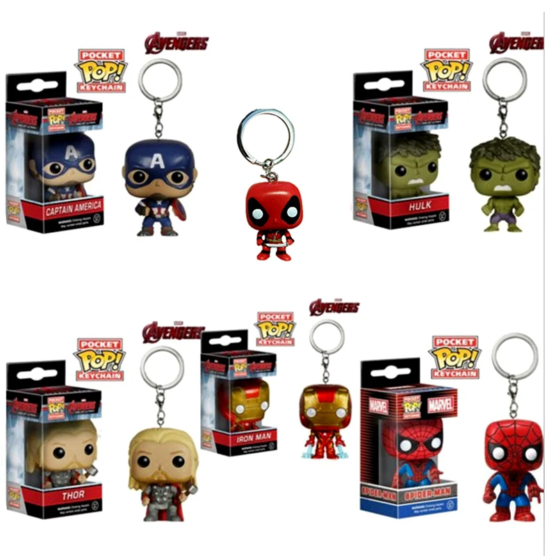 Funko Pop брелок Marvel Капитан Америка Фильм аниме для ключей Мстители: Бесконечность