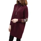 Свитер женский осенне-зимний, вязаный, облегающий, теплый, длинный, с высоким воротом, 2018, Z23