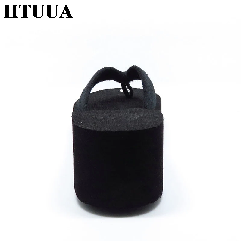 HTUUA/Повседневные вьетнамки женские танкетки на платформе шлепанцы удобные
