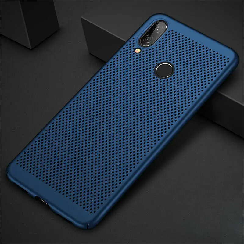 Синий Теплоотвод чехол для huawei P30 Pro P30 Lite P30 ультра тонкий жесткий ПК тонкий дышащий чехол для телефона huawei P30 - Цвет: Синий