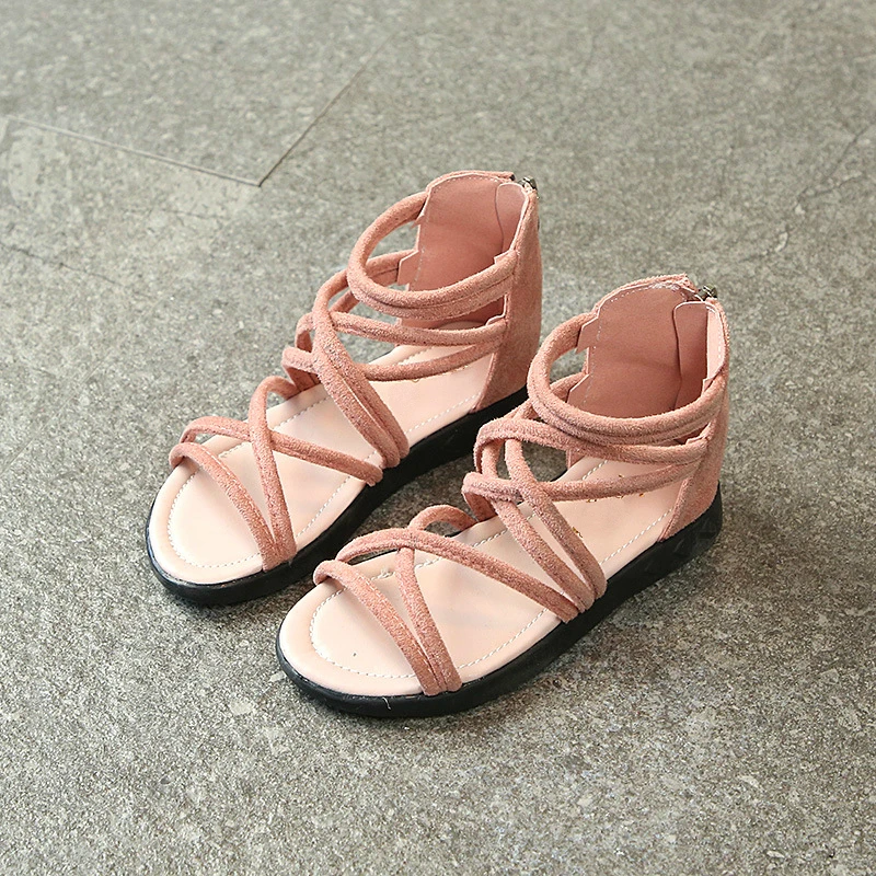 BeckyWalk/сандалии для девочек в римском стиле летняя пляжная обувь с открытым носком