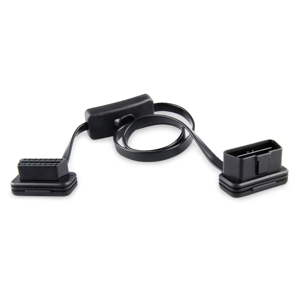 16Pin OBDII OBD 2 Кабельный разъем инструмент диагностики ELM327 адаптер плоский тонкий