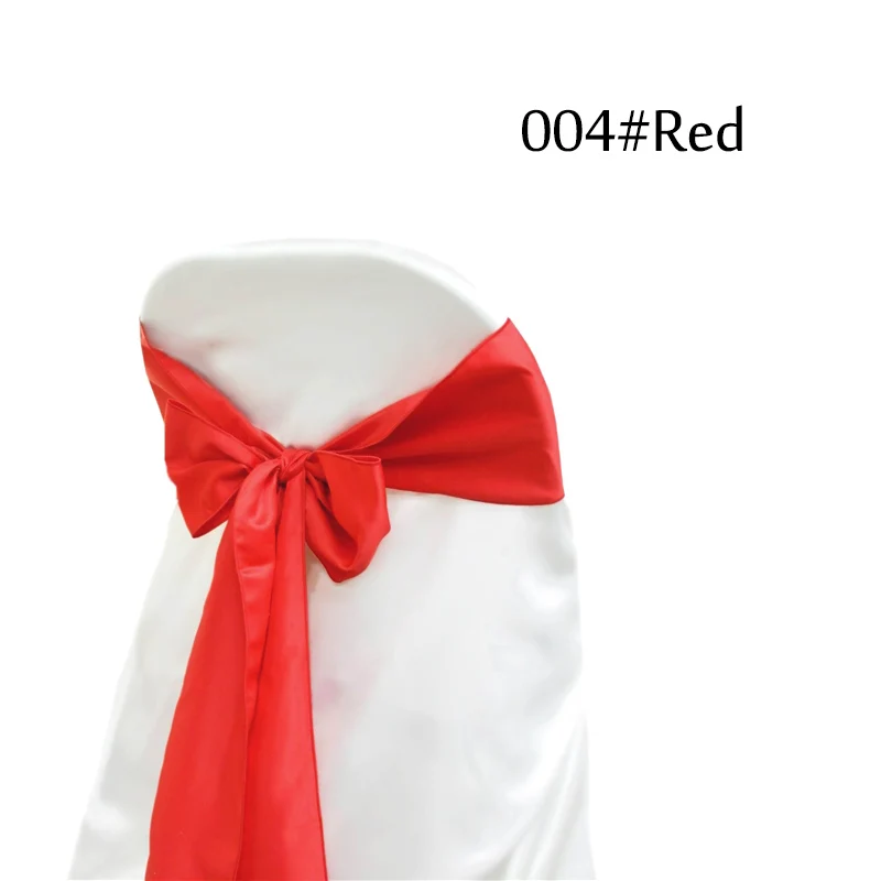 Red 100 шт./лот, свадебные украшения Tiffany Blue, стулья с бантиком, галстуки для отелей, свадьбы, банкета, вечерние, золотые, атласные, на стулья - Цвет: Red