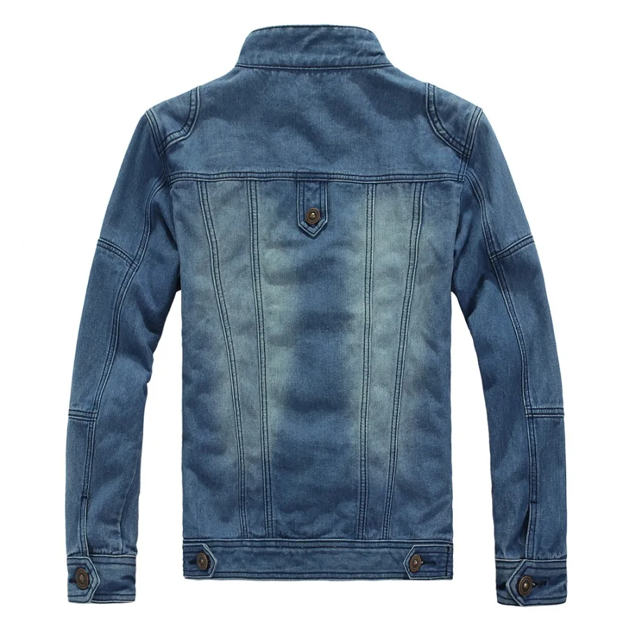 2018 Осень Новый стрейч светильник синие джинсы куртка для мужчин модные зауженные