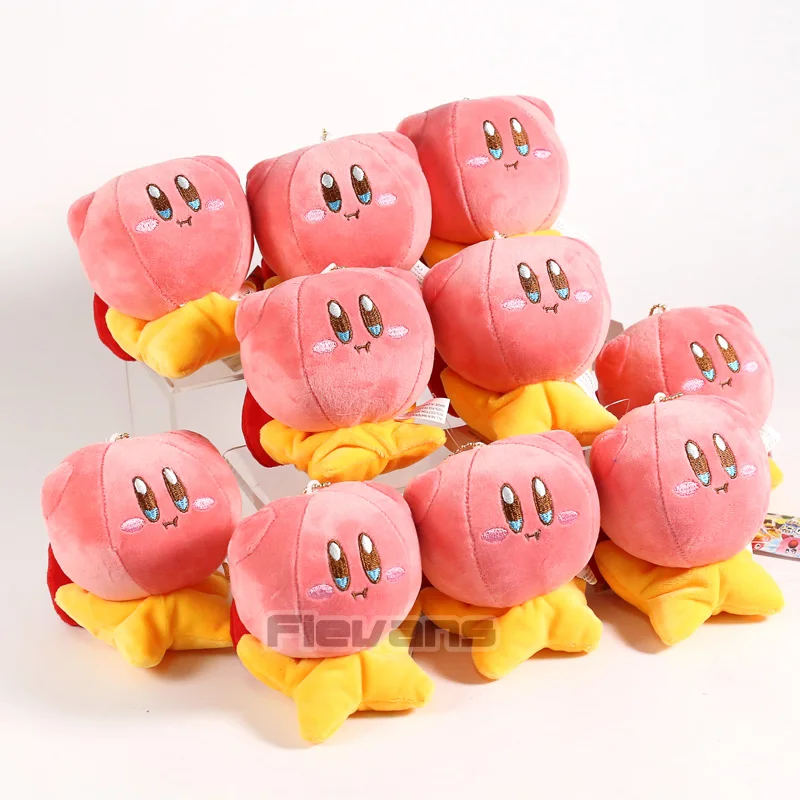 Kawaii Kirby розовые слоеные мини милые плюшевые куклы мягкие подвесные игрушки 10 шт./партия
