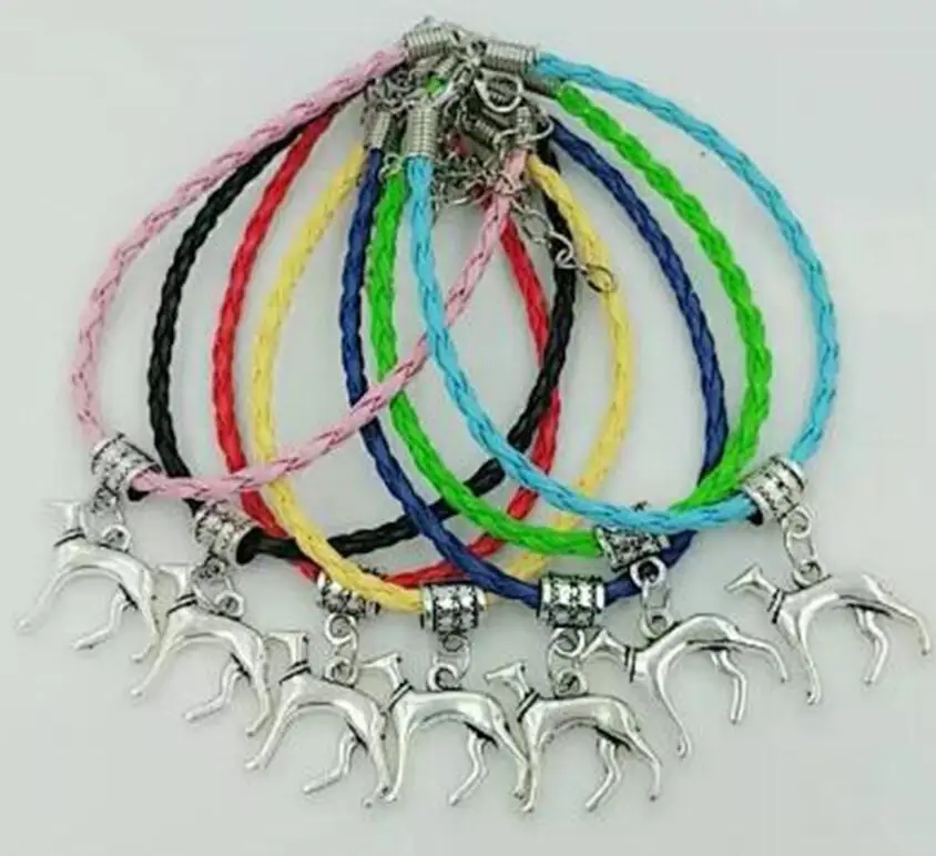 10 шт. женский кожаный плетеный браслет с изображением животных|braided rope bracelet|bracelet