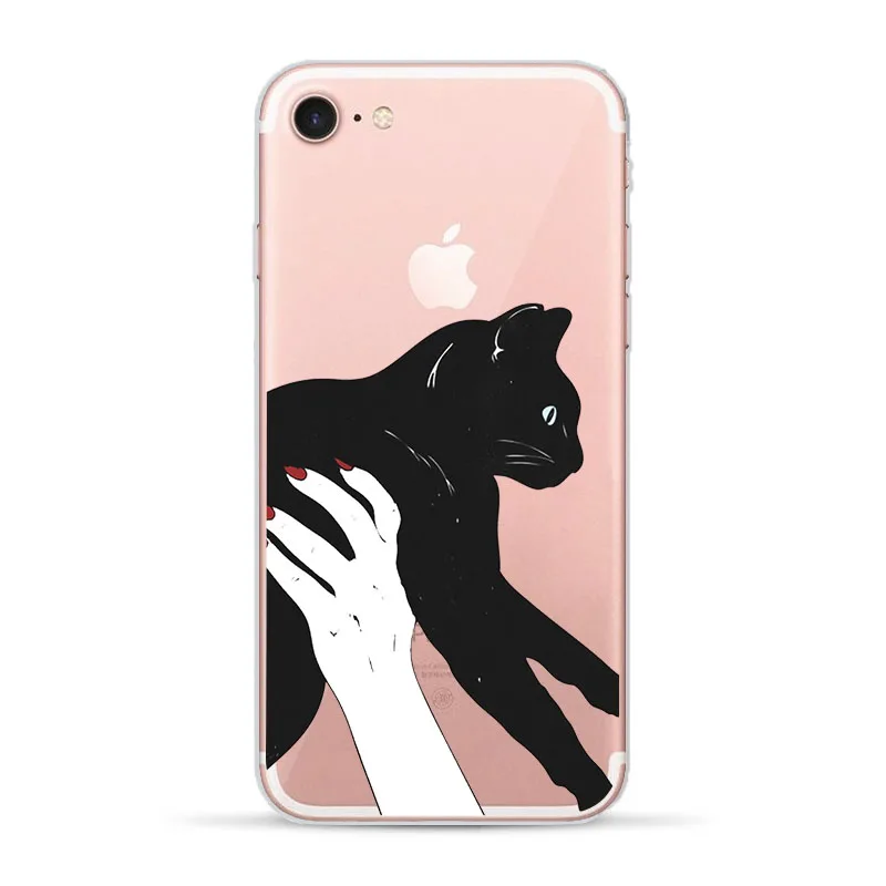 Модные Cat для Apple iPhone 5 5S SE 6 S 7 8 Plus X чехол телефона с рисунком в виде животного