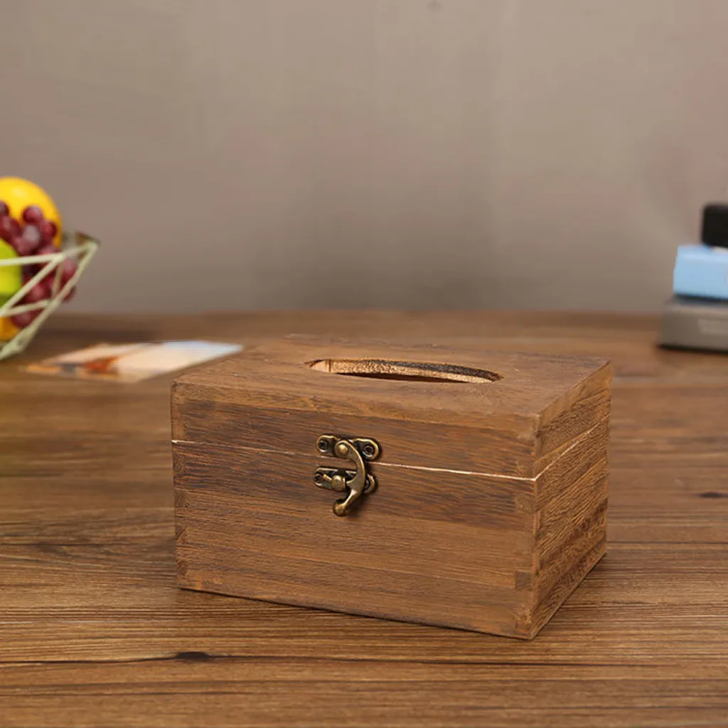 Деревенский коричневый подгоревшая деревянная ванная комната коробка для