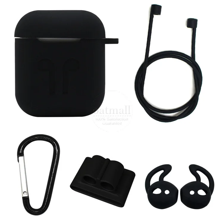 Силиконовый чехол для Apple AirPods Air Pods 1 2 i200 i100 TWS чехол для зарядки с защитой от потери ремешок для часов держатель для наушников