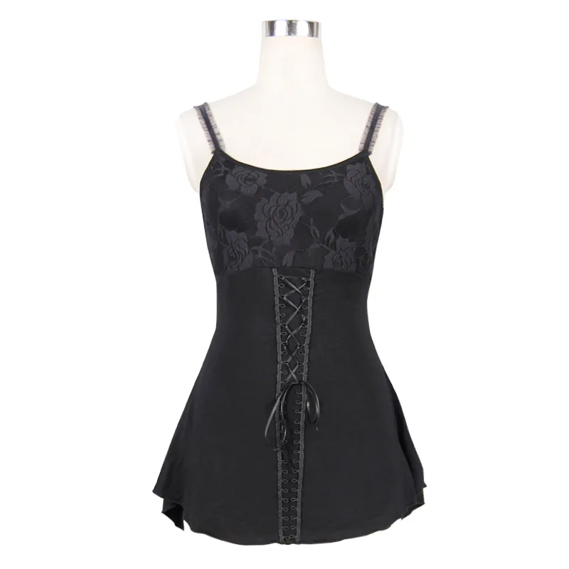 Модные летние готические сексуальные майки Devil с открытой спиной для женщин