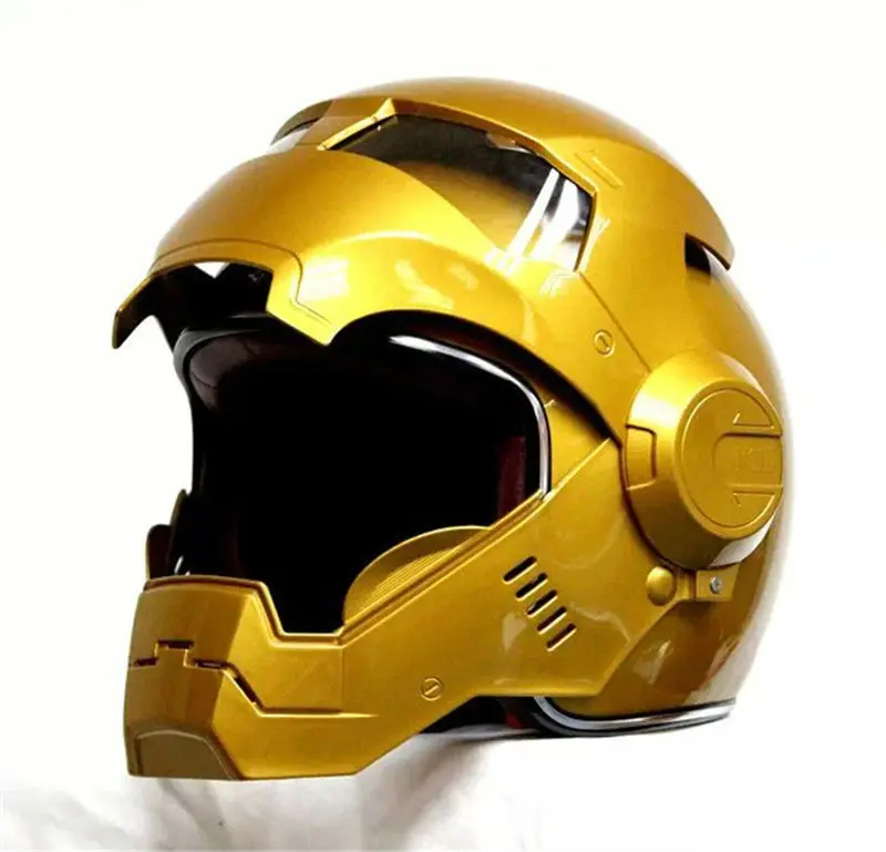 Новинка Лидер продаж 2015 золото MASEI IRONMAN железный человек шлем мотоциклетный с