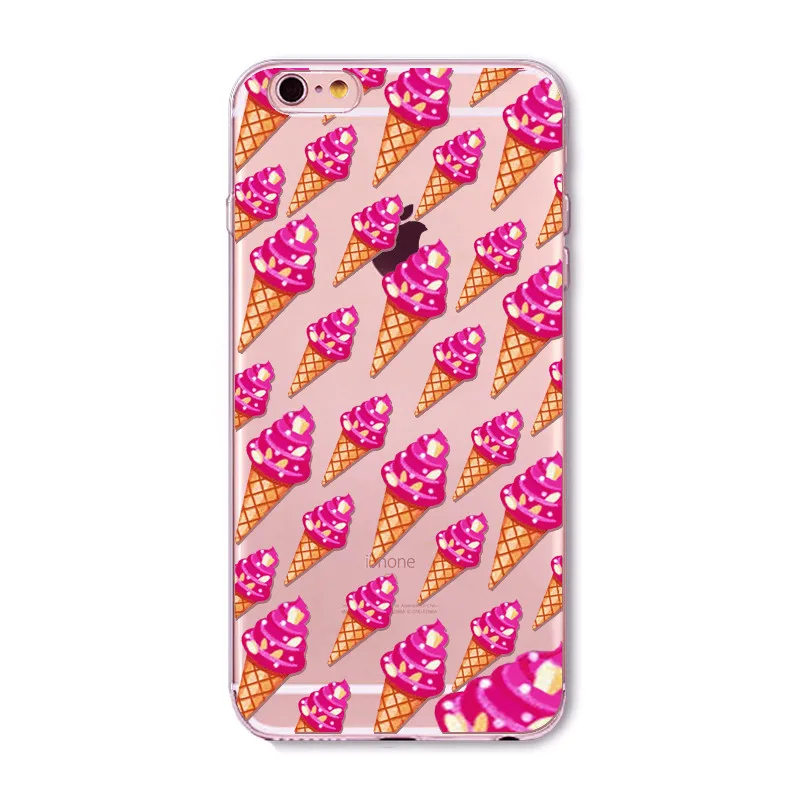 SICOOTE Luxury 2019 Transparent Ice Cream Girly Fashion Phone Accessories case for iphone X 7 8 plus 6 6s 5 5s se |