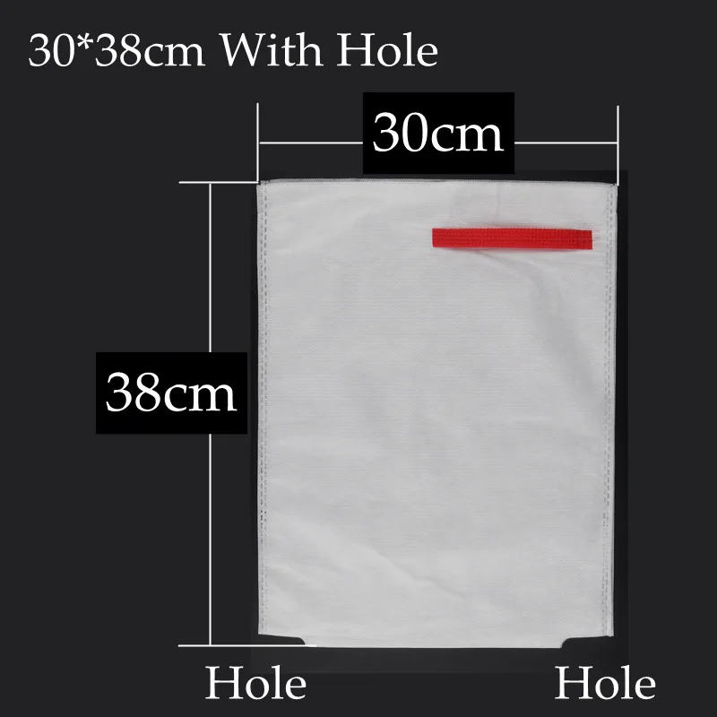30 by 38cm with hole 100 шт Защитная сумка для фруктов, анти-птичья Нетканая сумка, многоразовая сумка для выращивания, Сетчатая Сумка, сумка для винограда, яблока, фруктов, овощей - Цвет: 30 by 38cm with hole