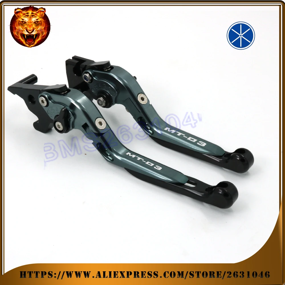 Регулируемый Складной Выдвижная тормозной рычаг сцепления для Yamaha MT03 MT 03 2015 2016
