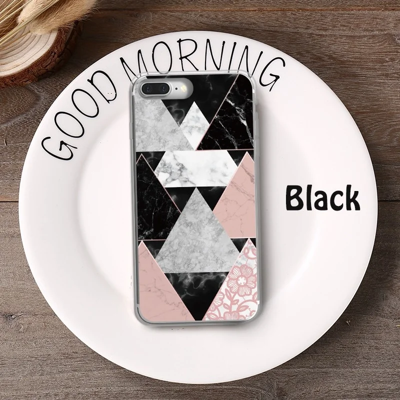 KISSCASE Triangle Marble Soft TPU Case For iPhone X 8 7 6 6S Plus 5 5S SE Capinhas Accessories |