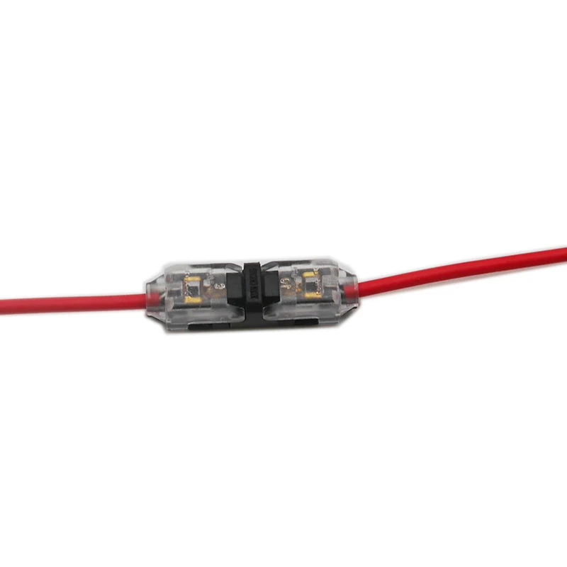 100 шт. 1pin/2pin скотч замок Быстрый Сращивание H/T тип провода разъемы для 4-18AWG кабэ набор клемм обжимной Электрический автомобильный аудио 2 - Цвет: Transparent   H1