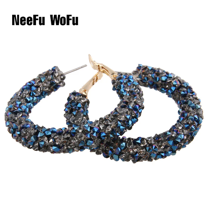 NeeFuWoFuDrop Серьги Висячие богемные хрустальные oorbellen Стразы посылка длинные brinco Шарм бахрома ювелирные серьги оптом