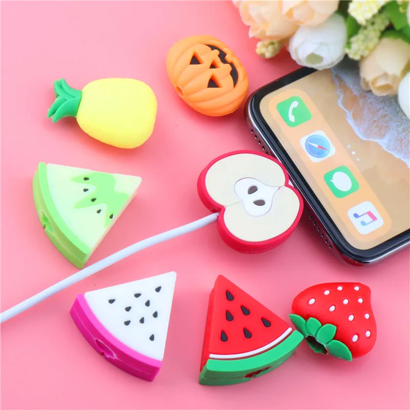 SIANCS 1 шт. милый противоударный защитный кабель с фруктами для iPhone Usb мультяшный