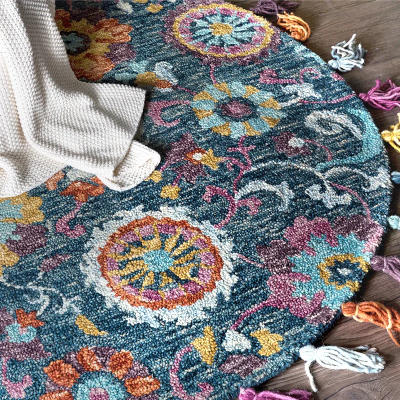 Американский пастырский 90% шерсть круглая форма ручной работы прикроватный