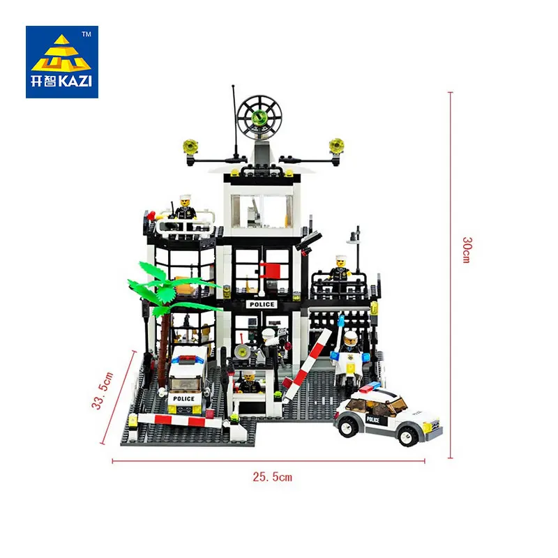 Станция Кази полиции центральный строительные блоки игрушки модель подарок