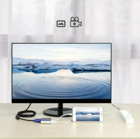BOHYLOY конвертер для Lightning к HDMI VGA Jack аудио ТВ адаптер кабель iPhone X 8 7 Plus 6 6S адаптер| |