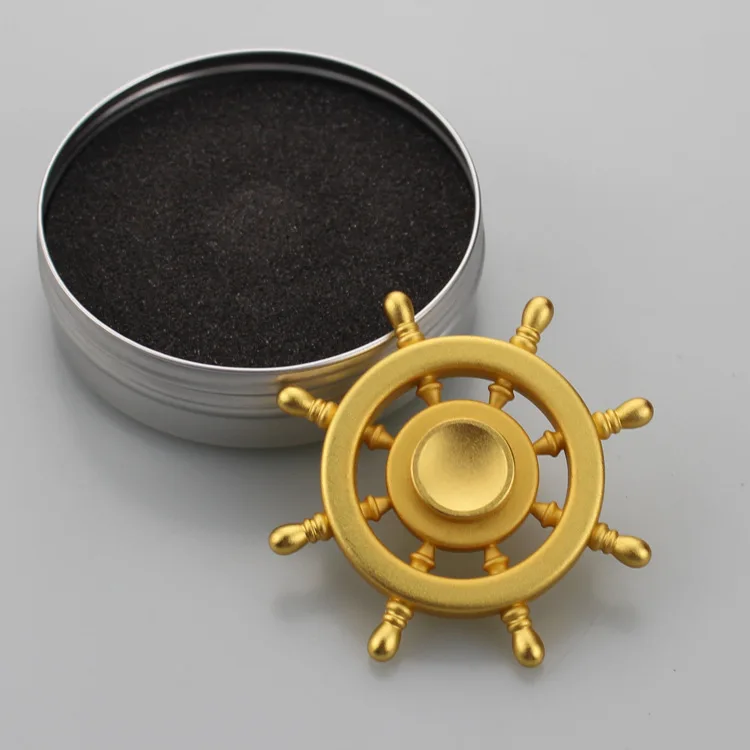 Спиннер для пальцев ручной из латуни поставляется с металлической коробкой руля