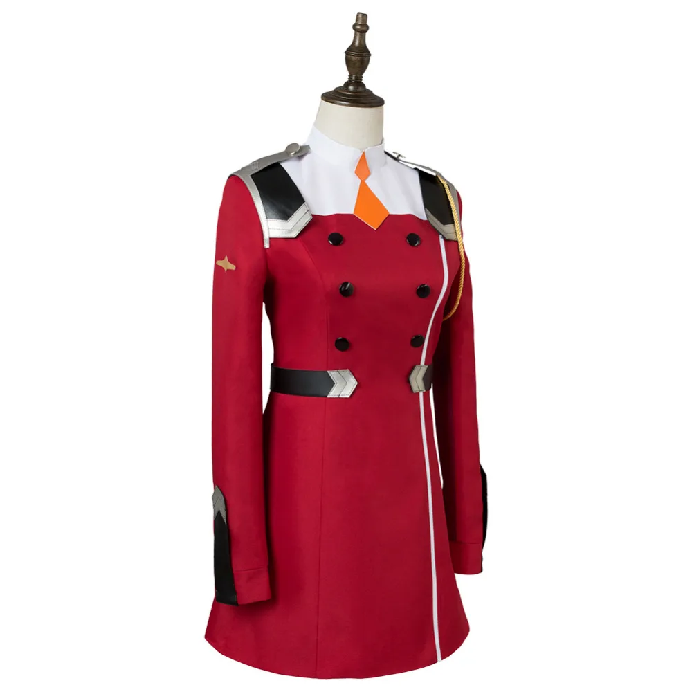 DARLING in the FRANXX карнавальный костюм 02 Costume Zero Two брендовый женский красный костюм с головной повязкой, парик для женщин