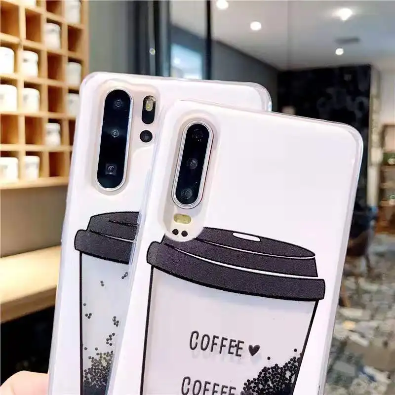 Чехол для телефона с жидким песком Huawei P30 Pro P40 P20 Lite силиконовый прозрачный чехол