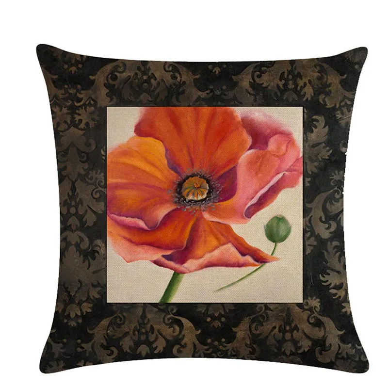 Большой красный цветок печать домашний декор наволочки пледы покрытия для