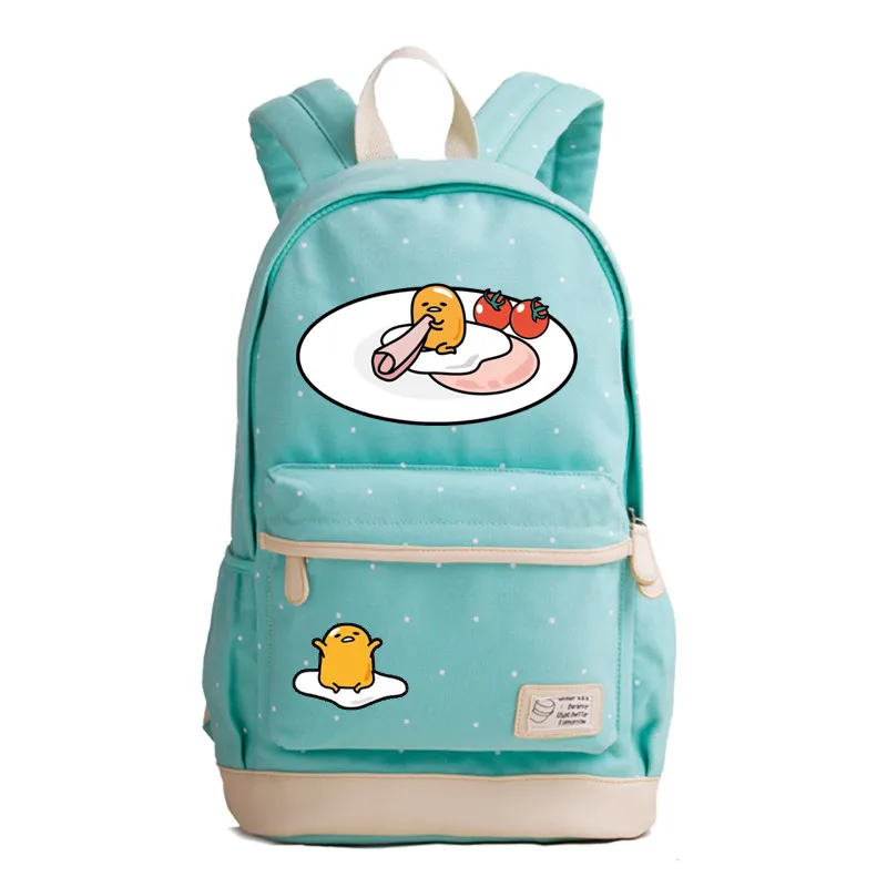 Kimikoy Gudetama рюкзак с волнистыми точками Lazy eggs сумка для ноутбука школьная дорожные