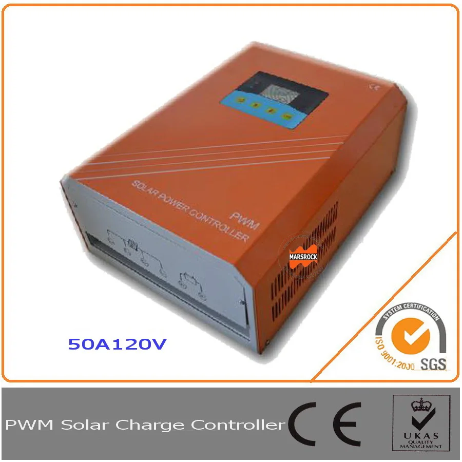 120V 50A ШИМ регулятор солнечного заряда с ЖК светодиодом RS232 для связи|solar charge controller