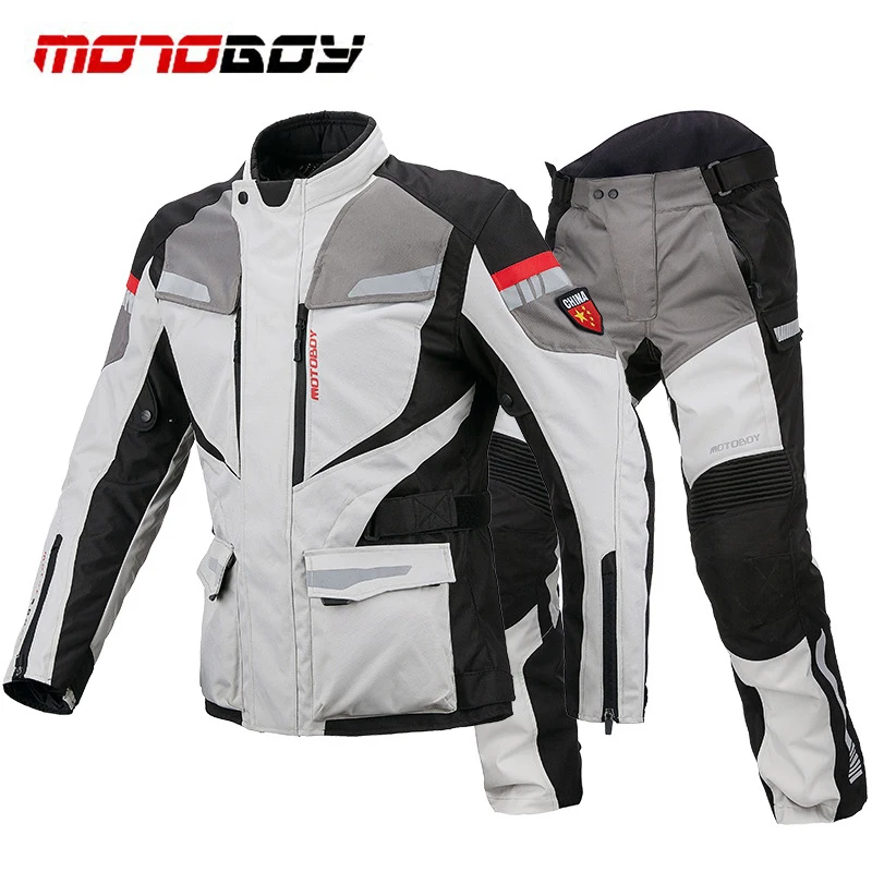MOTOBOY воздухопроницаемая мотоциклетная куртка носимые штаны для верховой езды брюки-шаровары костюм для мотокросса 11 протекторов водонепроницаемый теплый слой