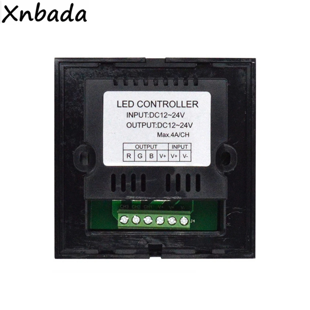 

RGB Touch Panel Led Controller Wall Mount White/Blcak Led Dimmer For 2835 5050 RGB Led Strip Light DC12 -24V